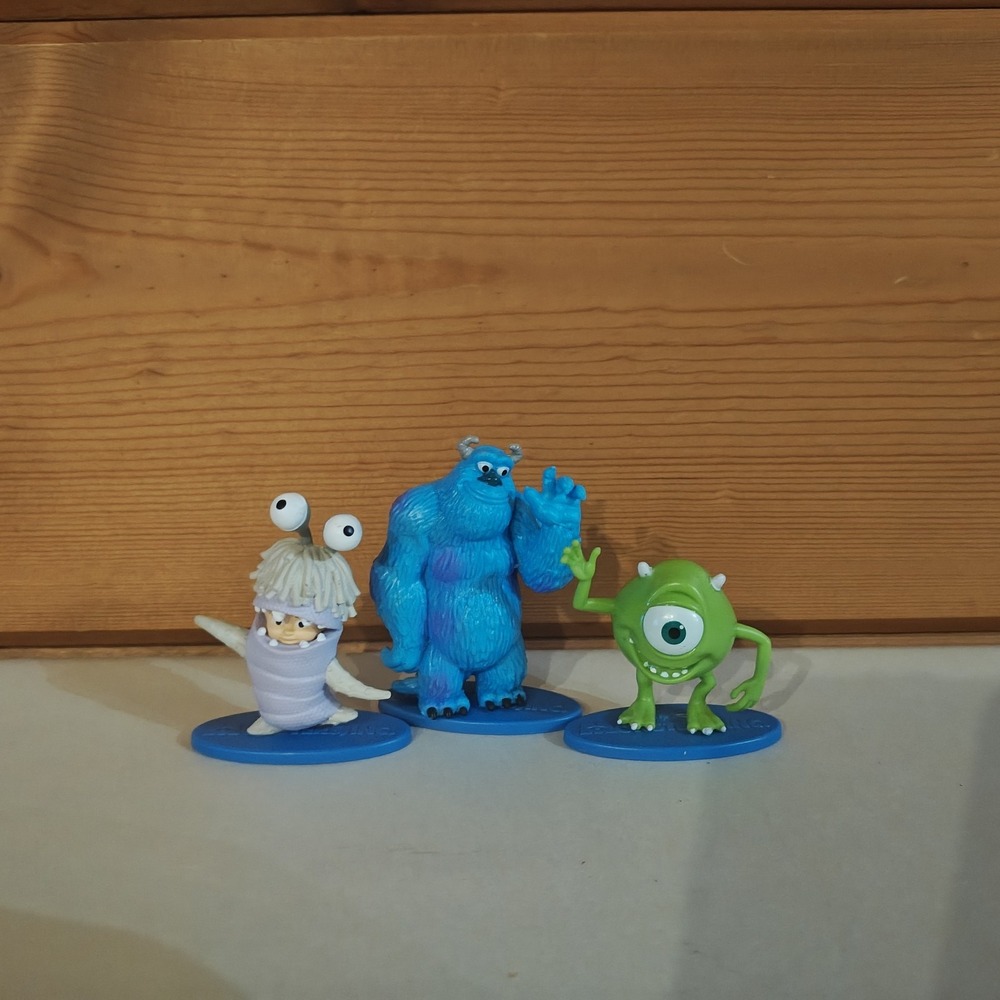 Disney Pixar Monsters Inc Sully‎ Mike Boo Mattel PVC Cake Topper 3" Figures 3pcs